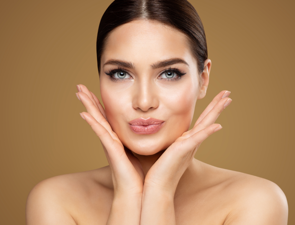 Woman with flawless skin after Halo Laser treatment.